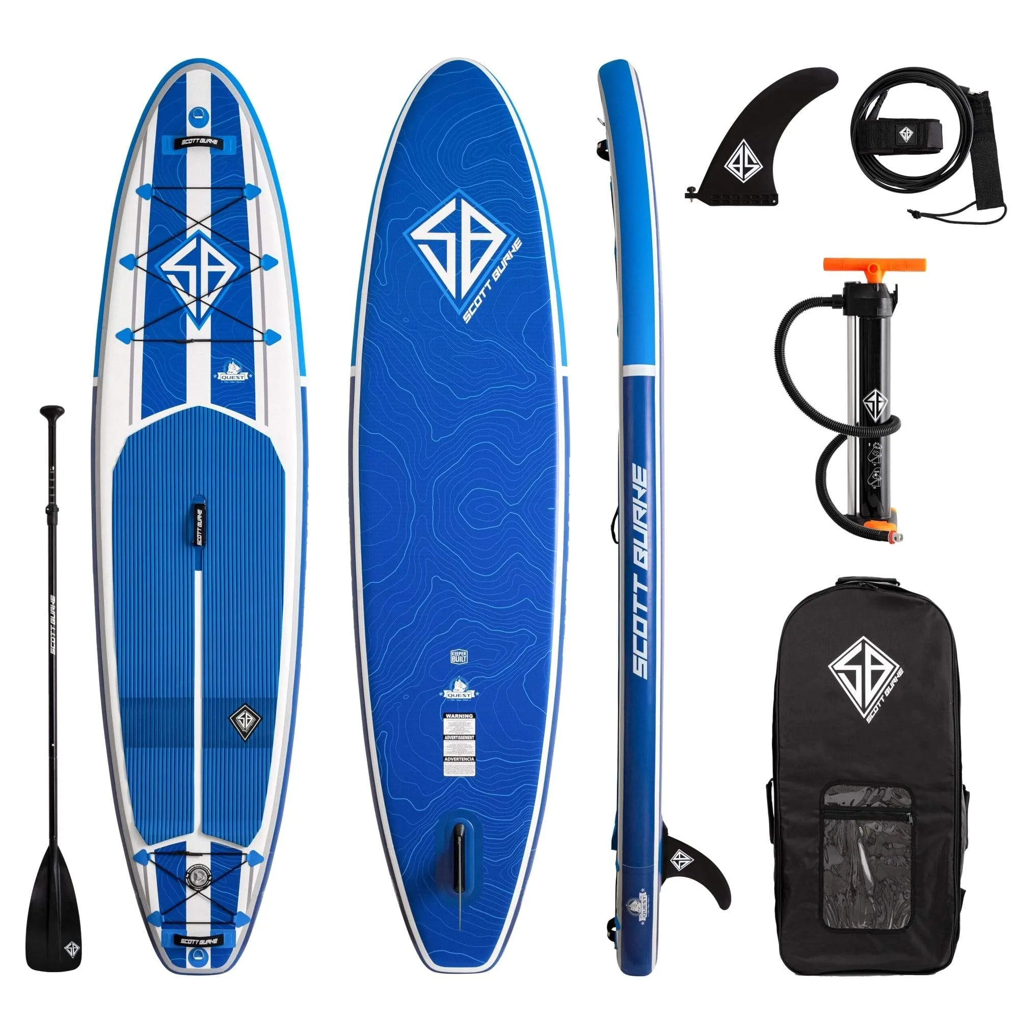Scott Burke 11' Quest Inflatable Paddleboard SUP