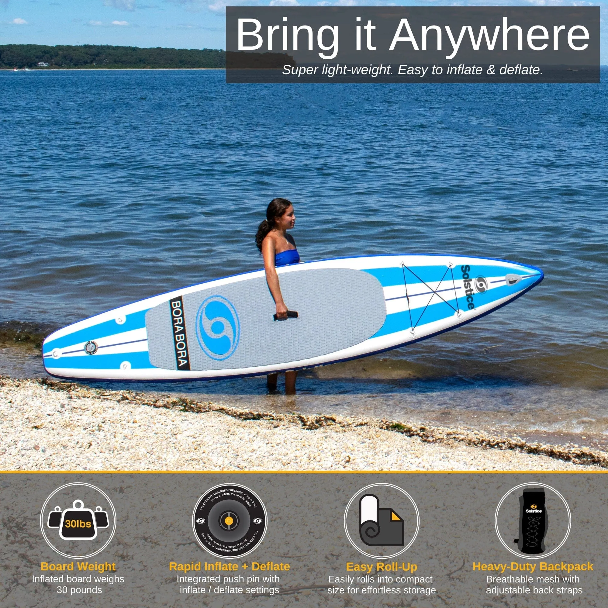 Solstice 12'6" Bora Bora Inflatable Paddleboard SUP
