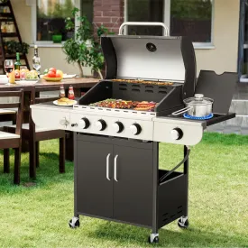 Techwood 1600W Indoor Outdoor Electric grill, Electric BBQ Grill, Portable Removable Stand grill, Black