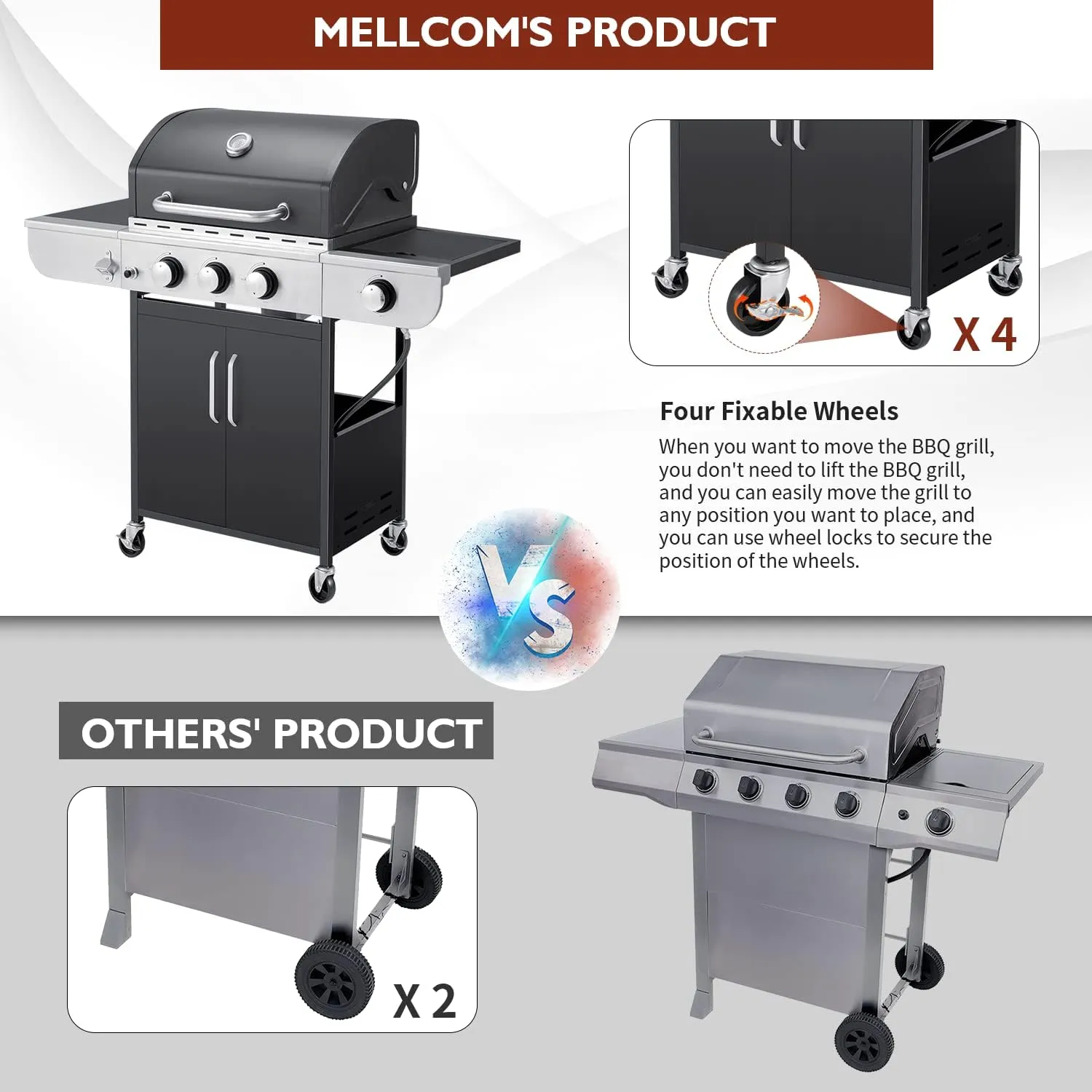 Techwood 1600W Indoor Outdoor Electric grill, Electric BBQ Grill, Portable Removable Stand grill, Black