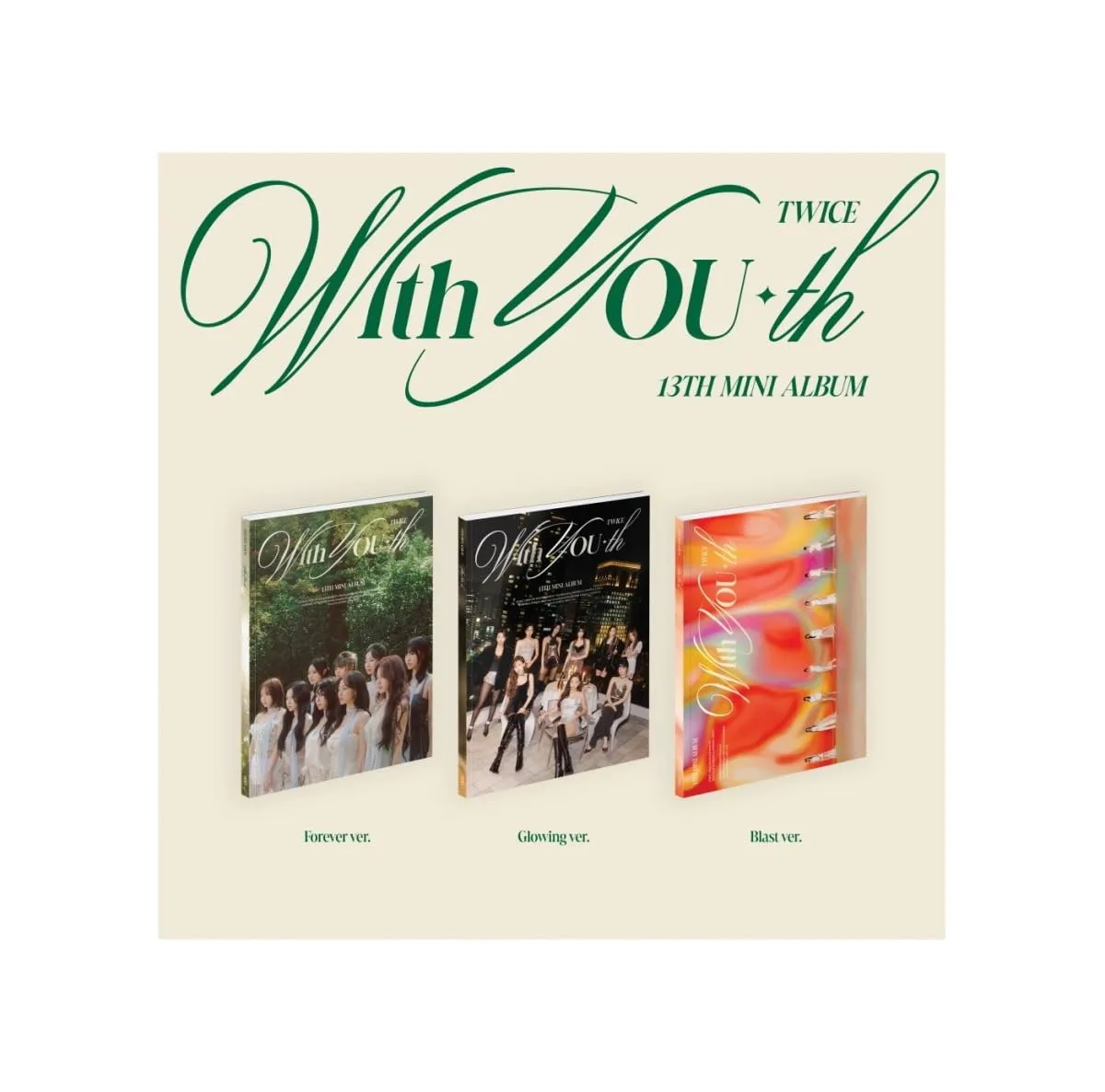 TWICE - With YOU-th 13th Mini Album Pre-Order Benefit Folded Poster Blast ver,   1 Folded Poster