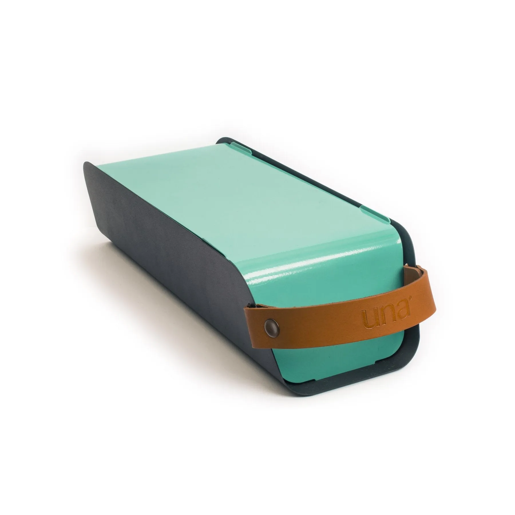 Una Portable Table Top Charcoal Grill, Mint Turquoise, 17" x 6.6" x 4.2"