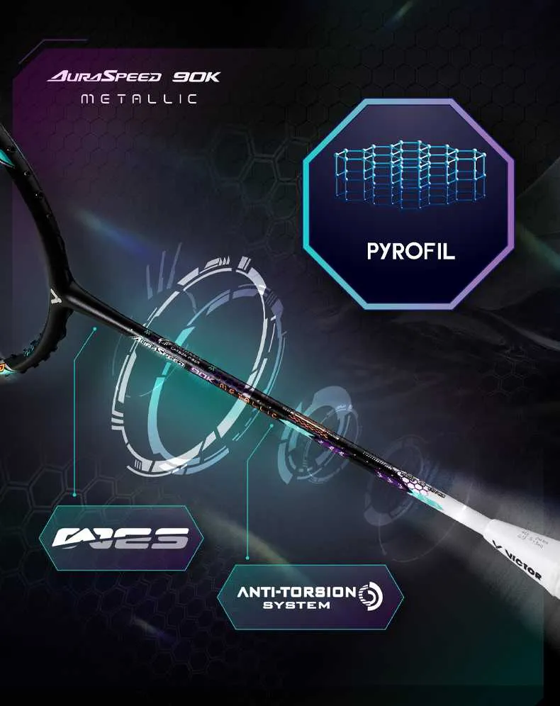 Victor ARS-90K METALLIC R Auraspeed 90K METALLIC Pale Turquoise Badminton Racket