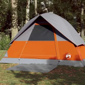 vidaXL Camping Tent Dome 3-Person Orange Waterproof