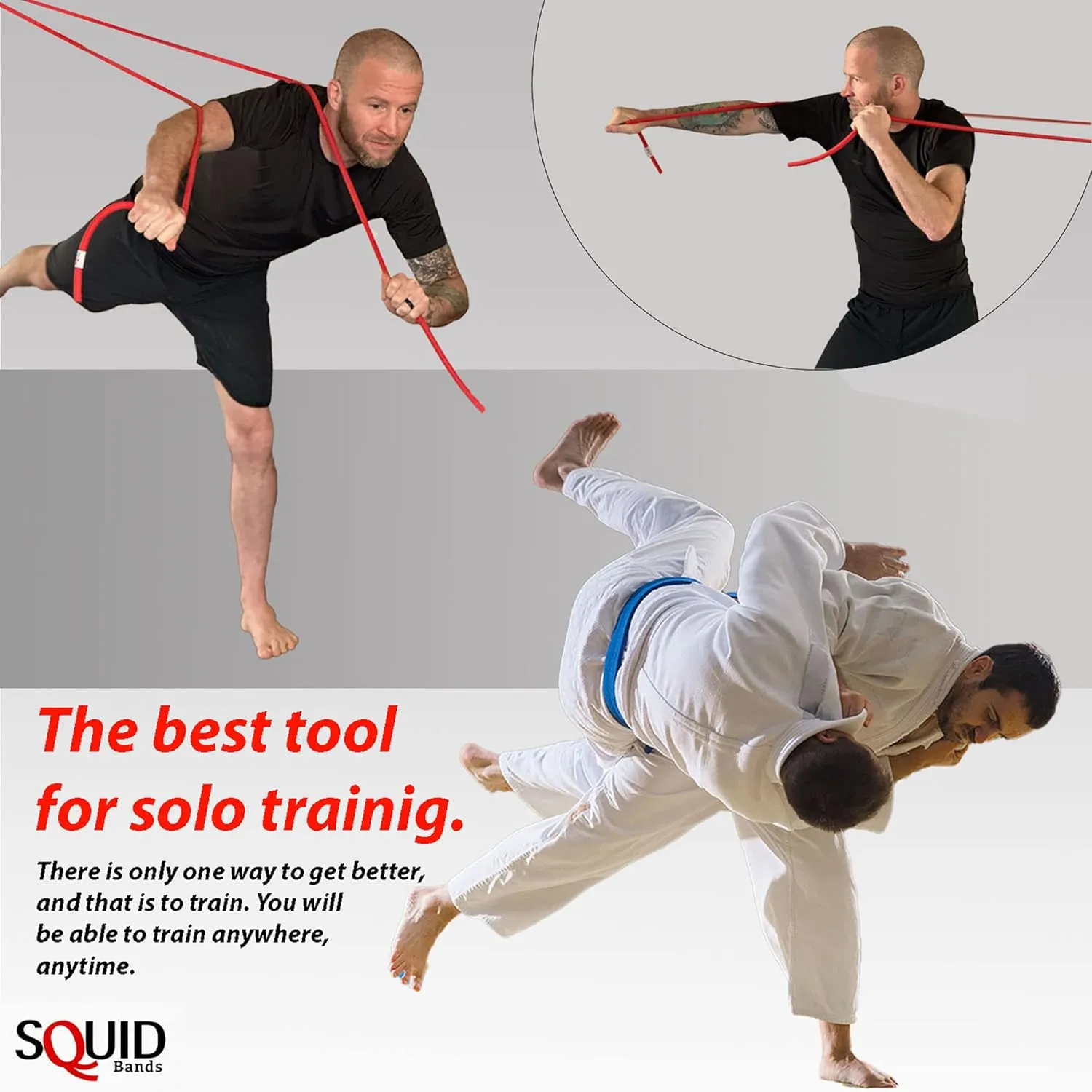 Wrestling, Jiu Jitsu, Judo, Grappling, MMA, Boxing, Muay Thai, Solo Training, Resistance Band