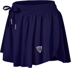 Wsirmet Flowy Shorts for Women Butterfly Shorts 2 in 1 Athletic Workout Gym Biker Running Shorts with Pockets