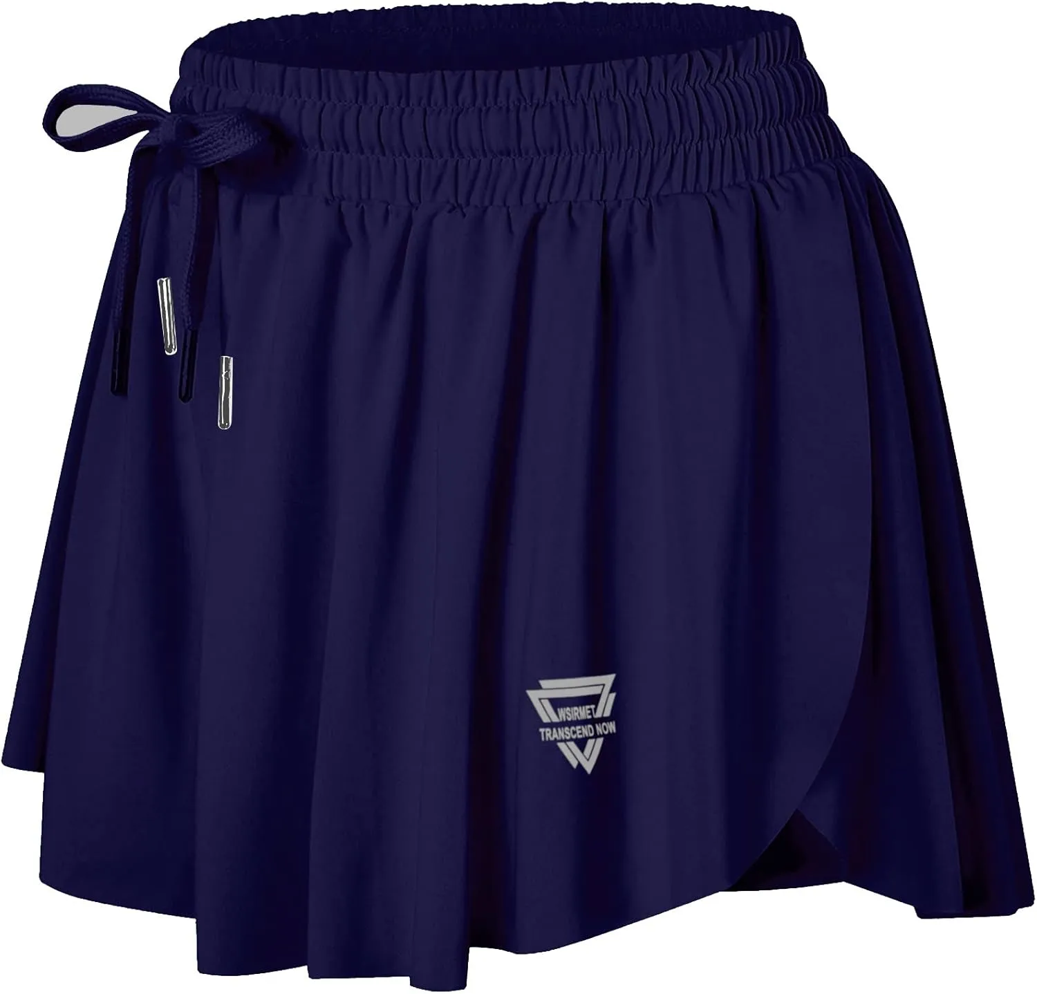Wsirmet Flowy Shorts for Women Butterfly Shorts 2 in 1 Athletic Workout Gym Biker Running Shorts with Pockets